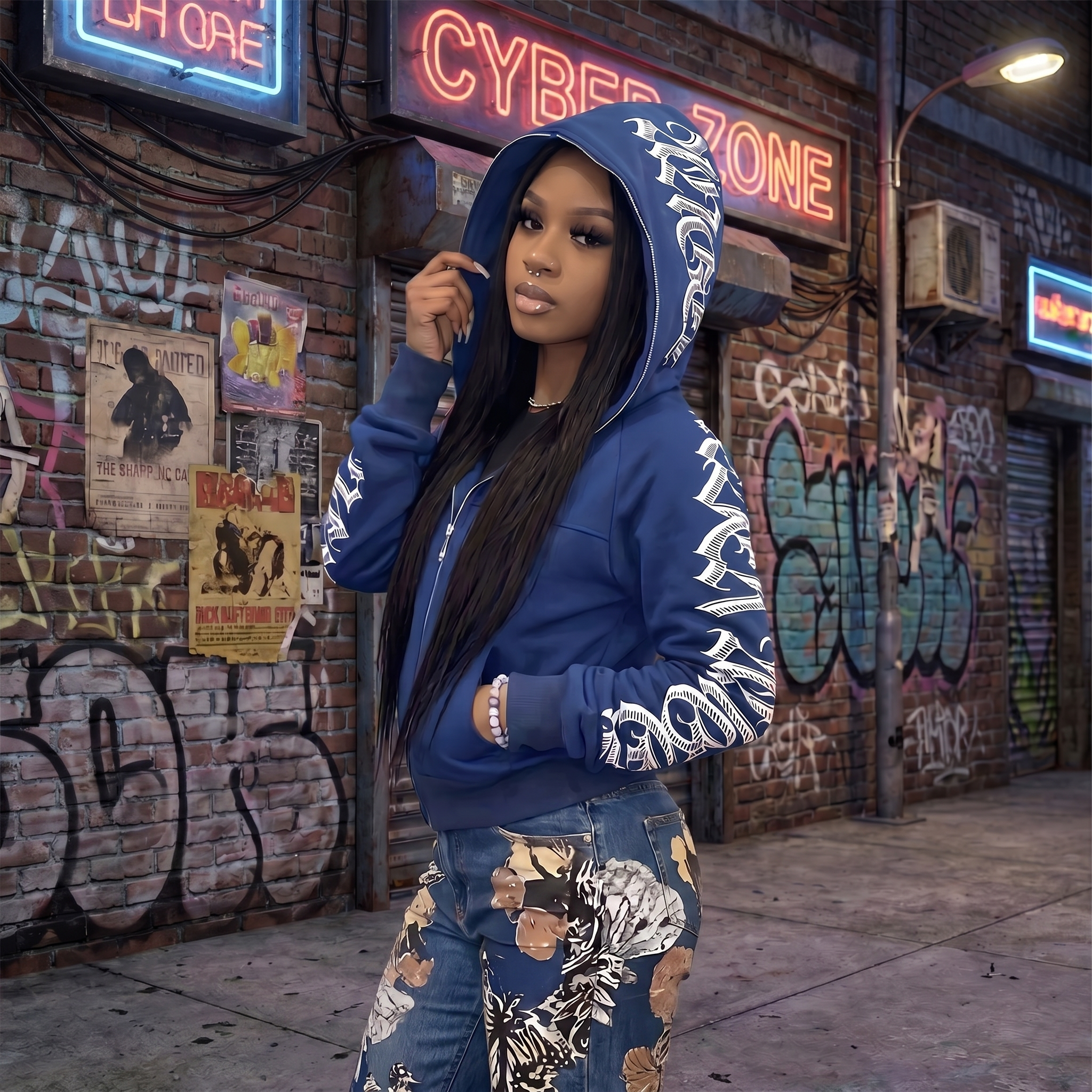 Women's Y2K Full Zip Hoodie
