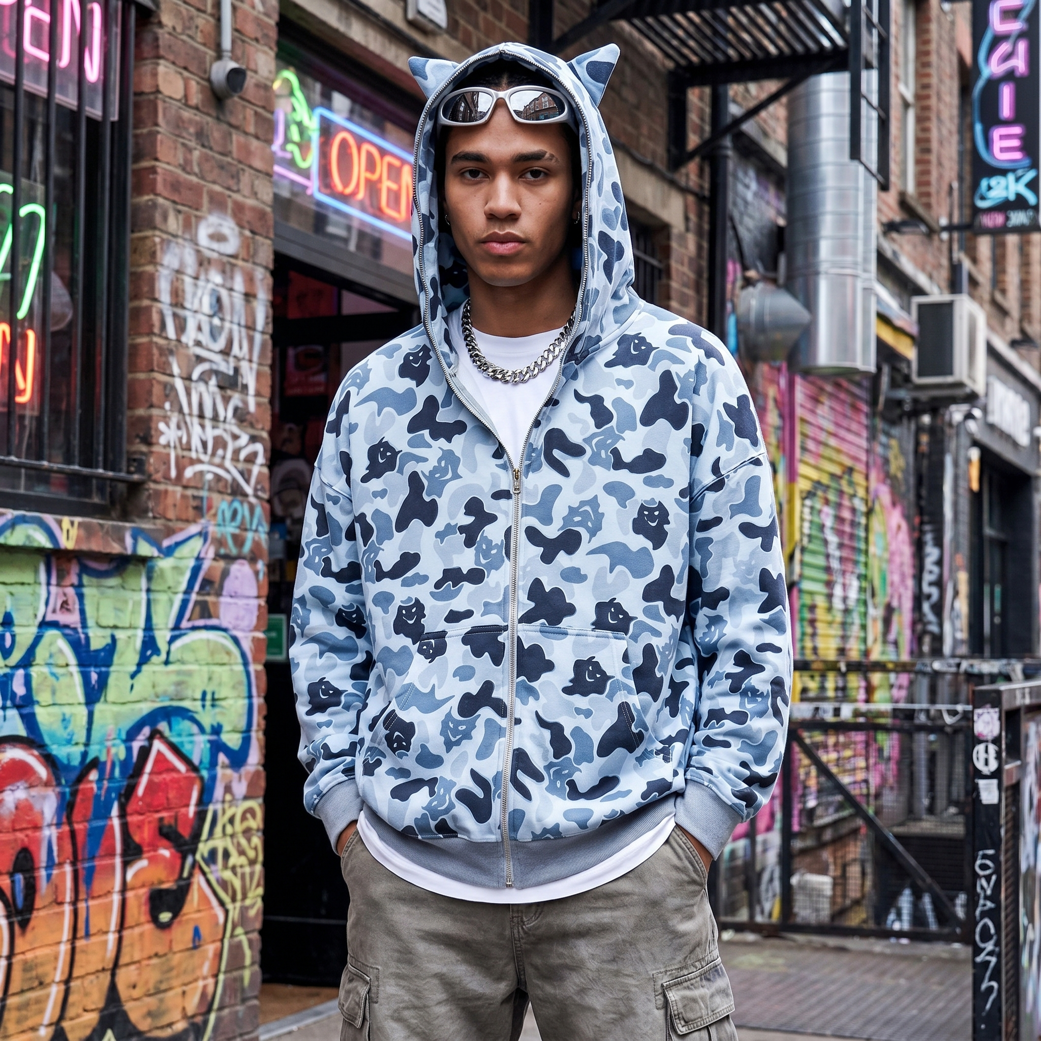 Y2K Demon Vintage Hoodie