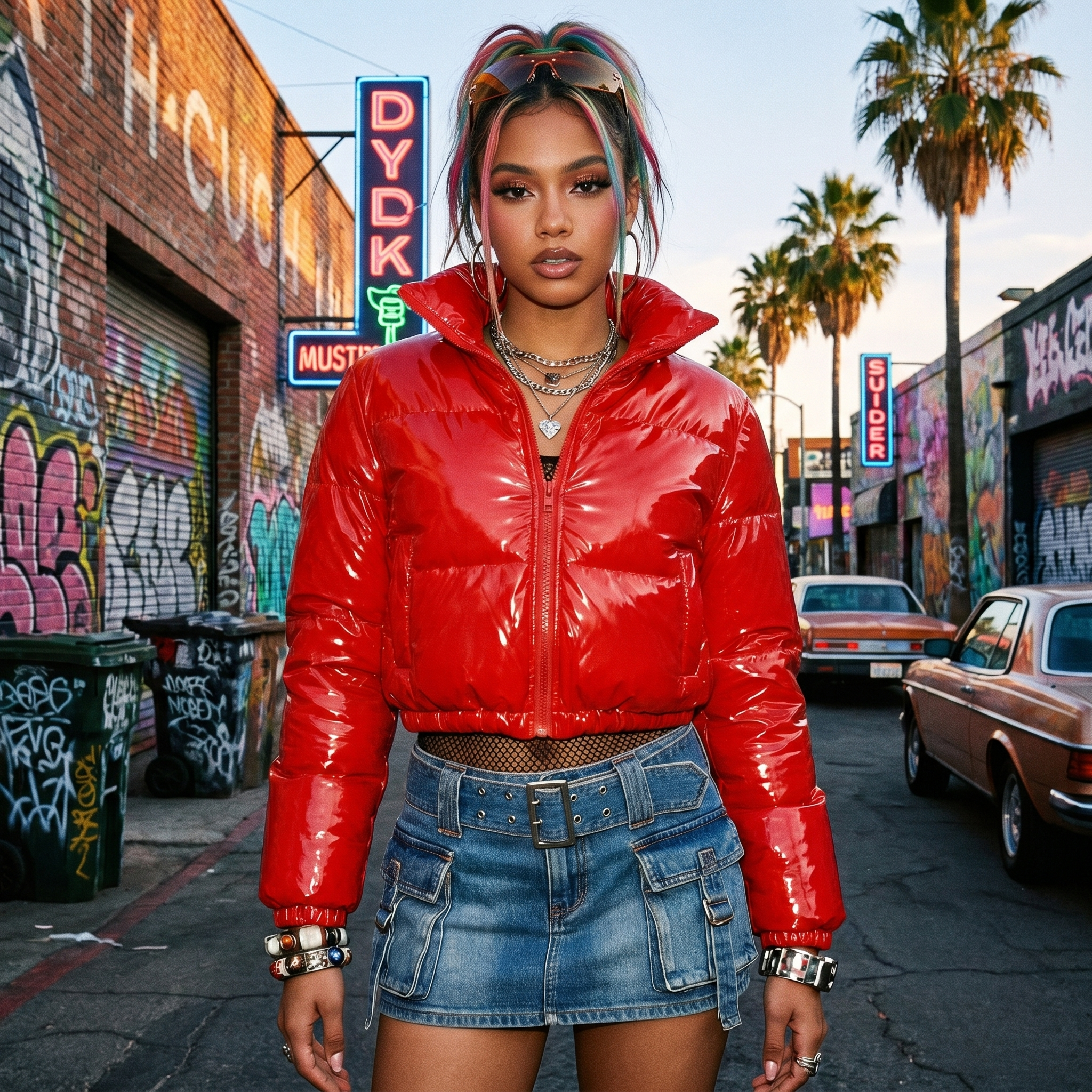 Faux Leather Cropped Y2K Jacket