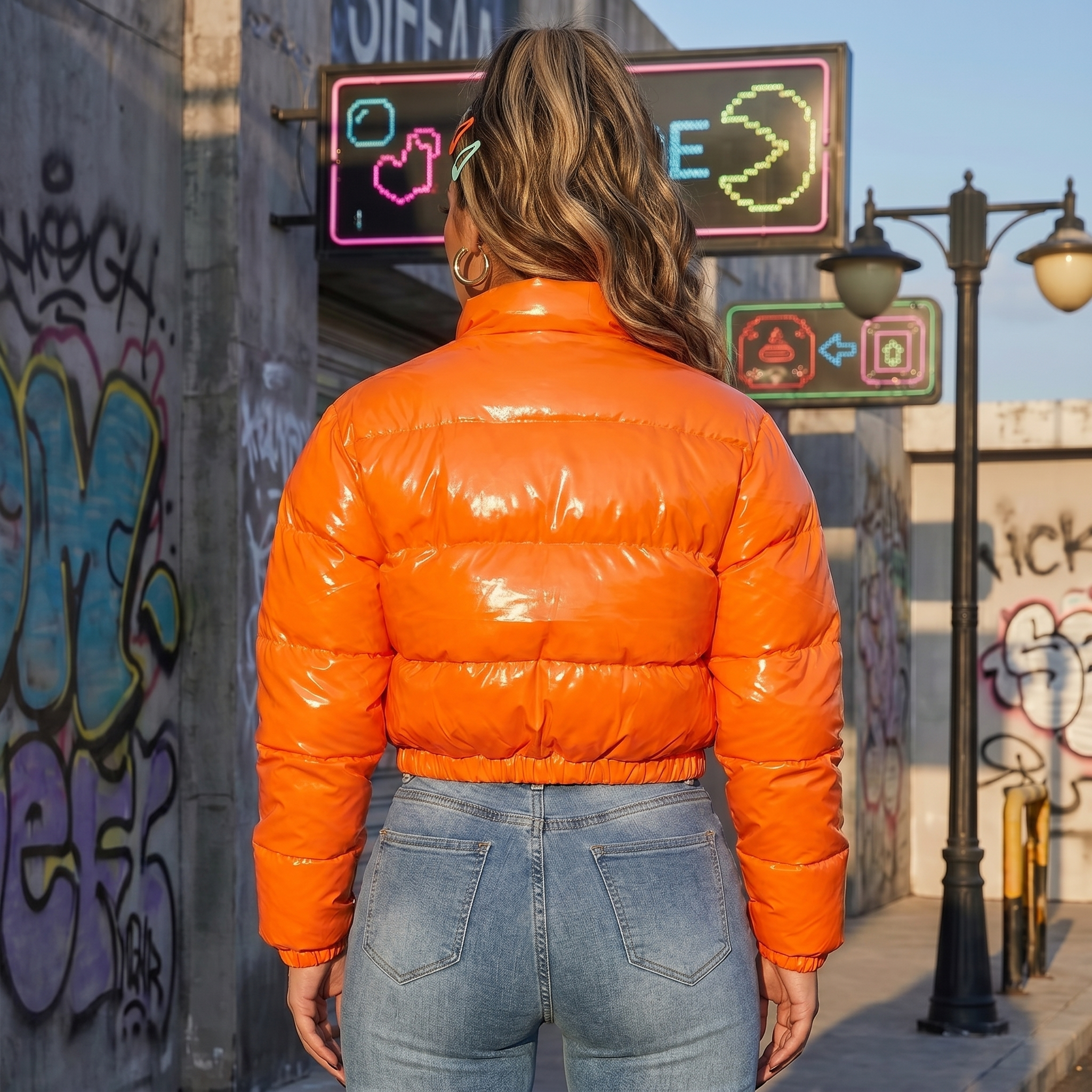 Women's Y2K Cropped Puffer Jacket