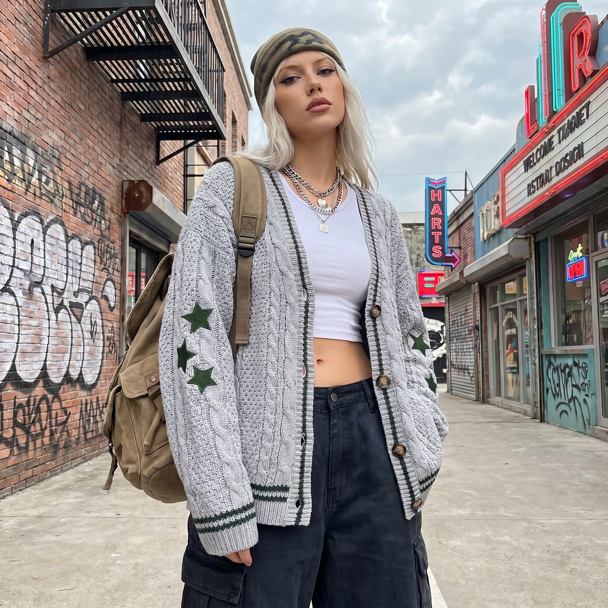 Button Down Y2K Sweater
