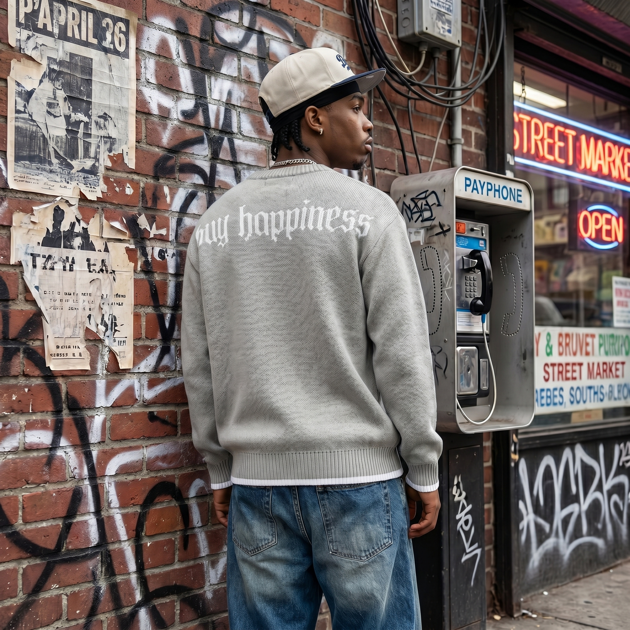 Gray Vintage Y2K Sweater