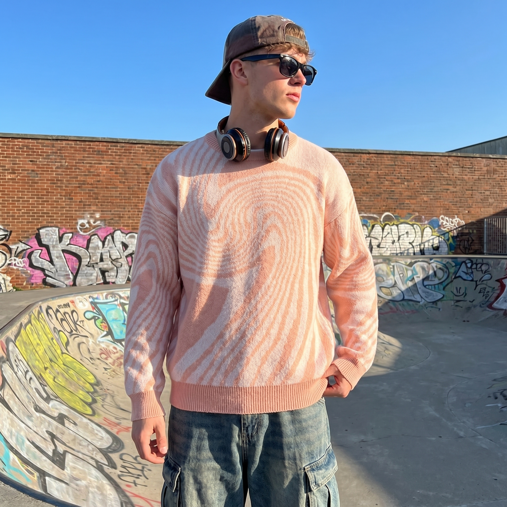 Jacquard Pattern Y2K Pullover