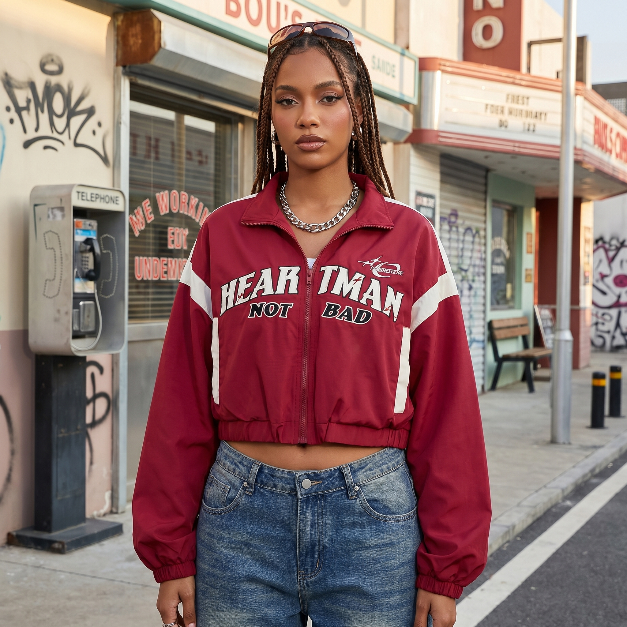 Cropped Y2K Streetwear Jacket