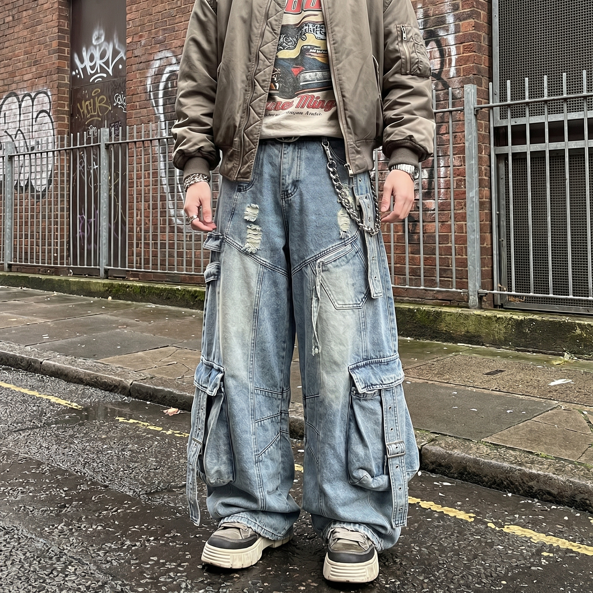 Y2K Oversized Wide Jeans