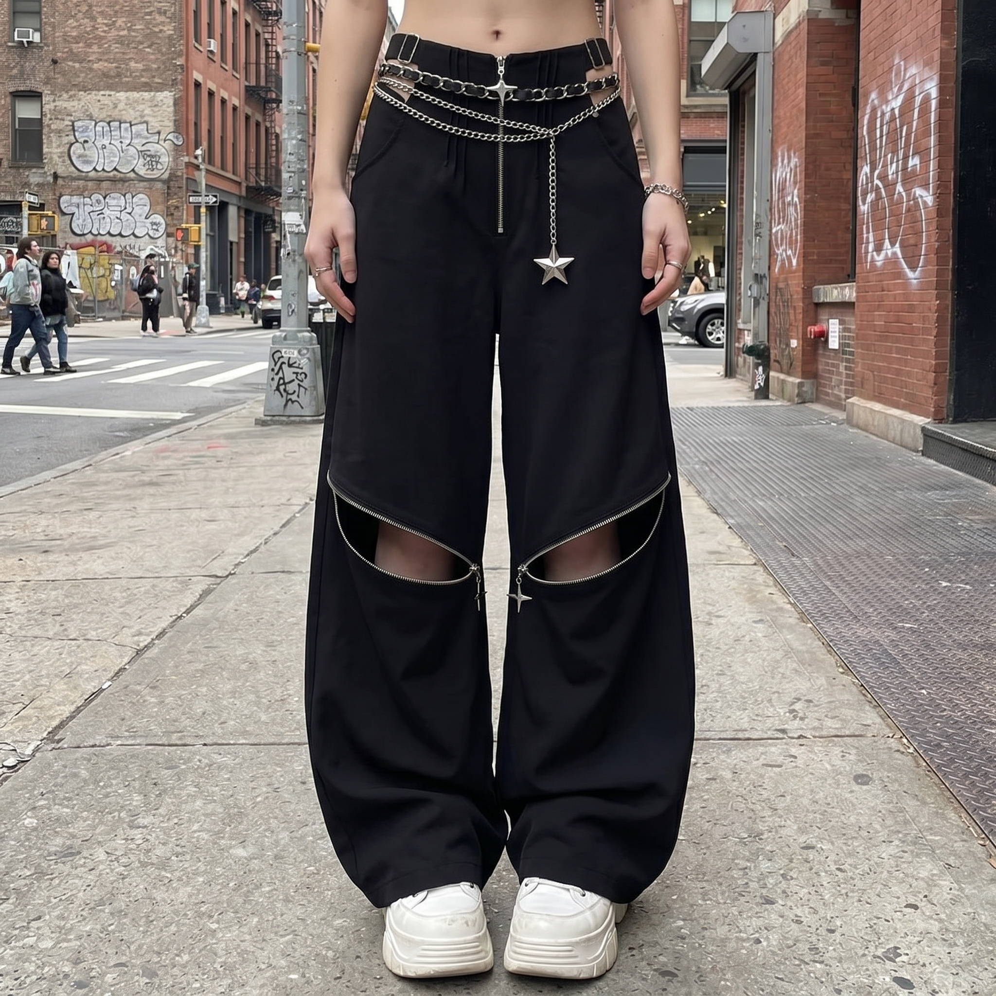 Y2K Hollow Out Pants for Women