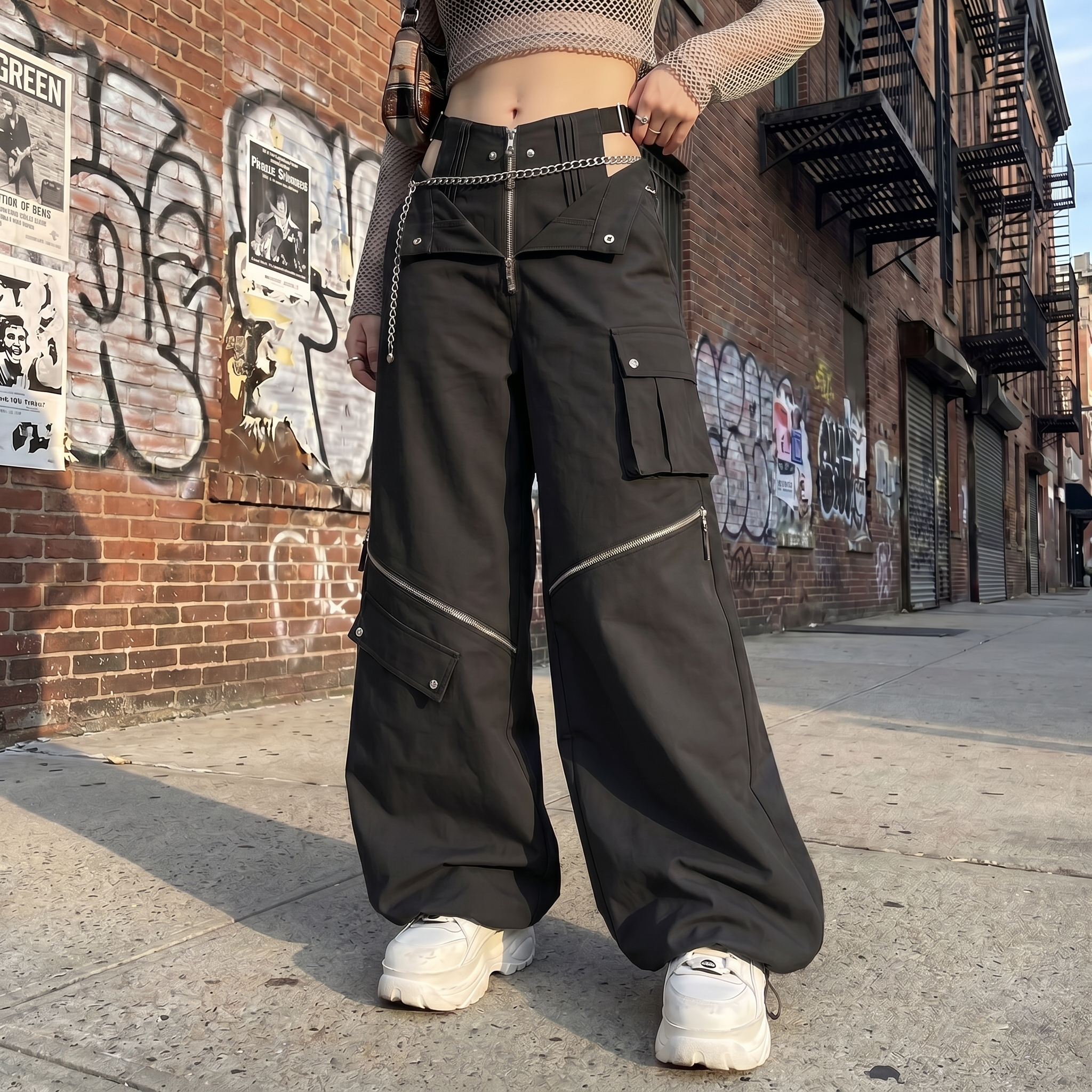 Y2K Hollow Out Pants for Women
