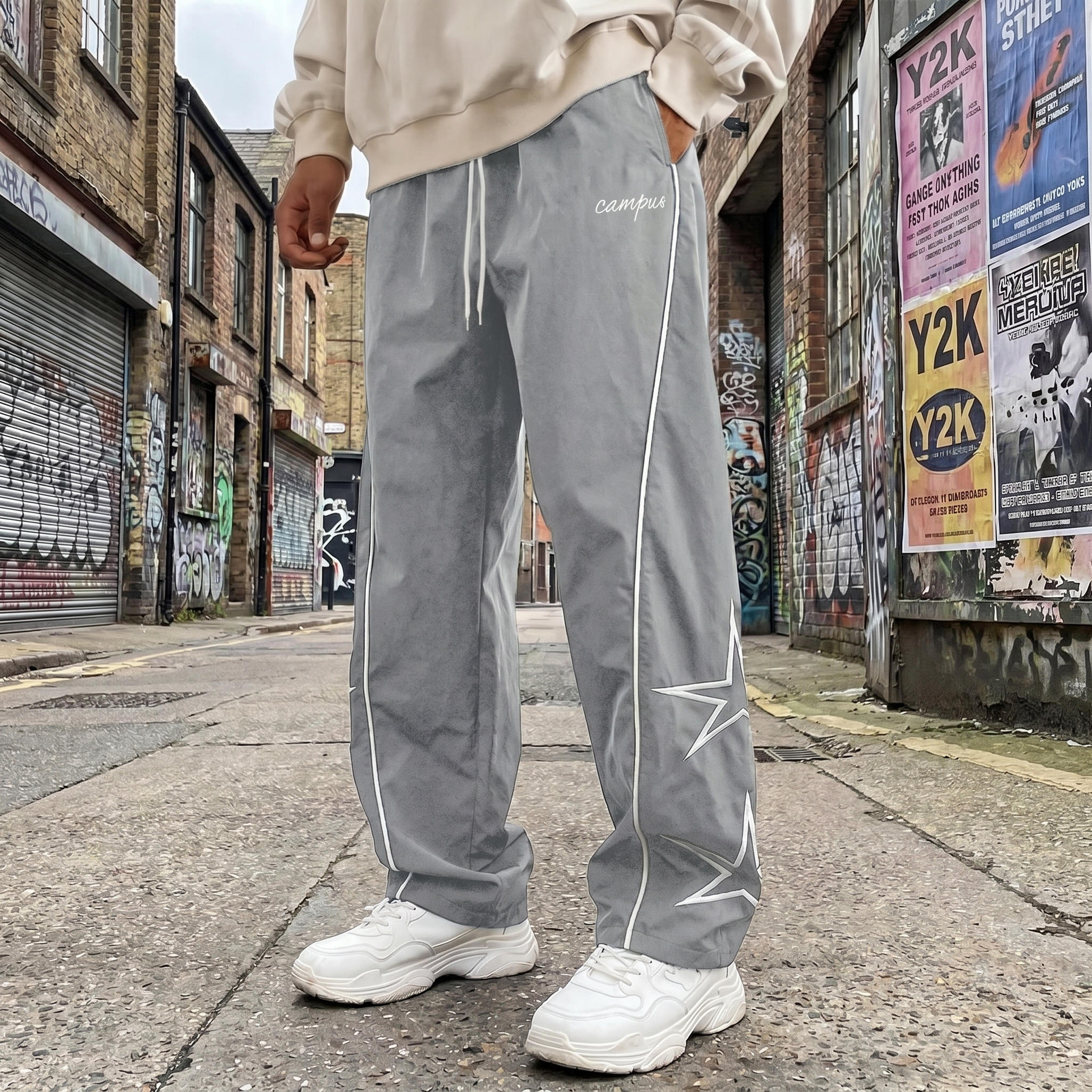 Y2K Star Wide Leg Pants