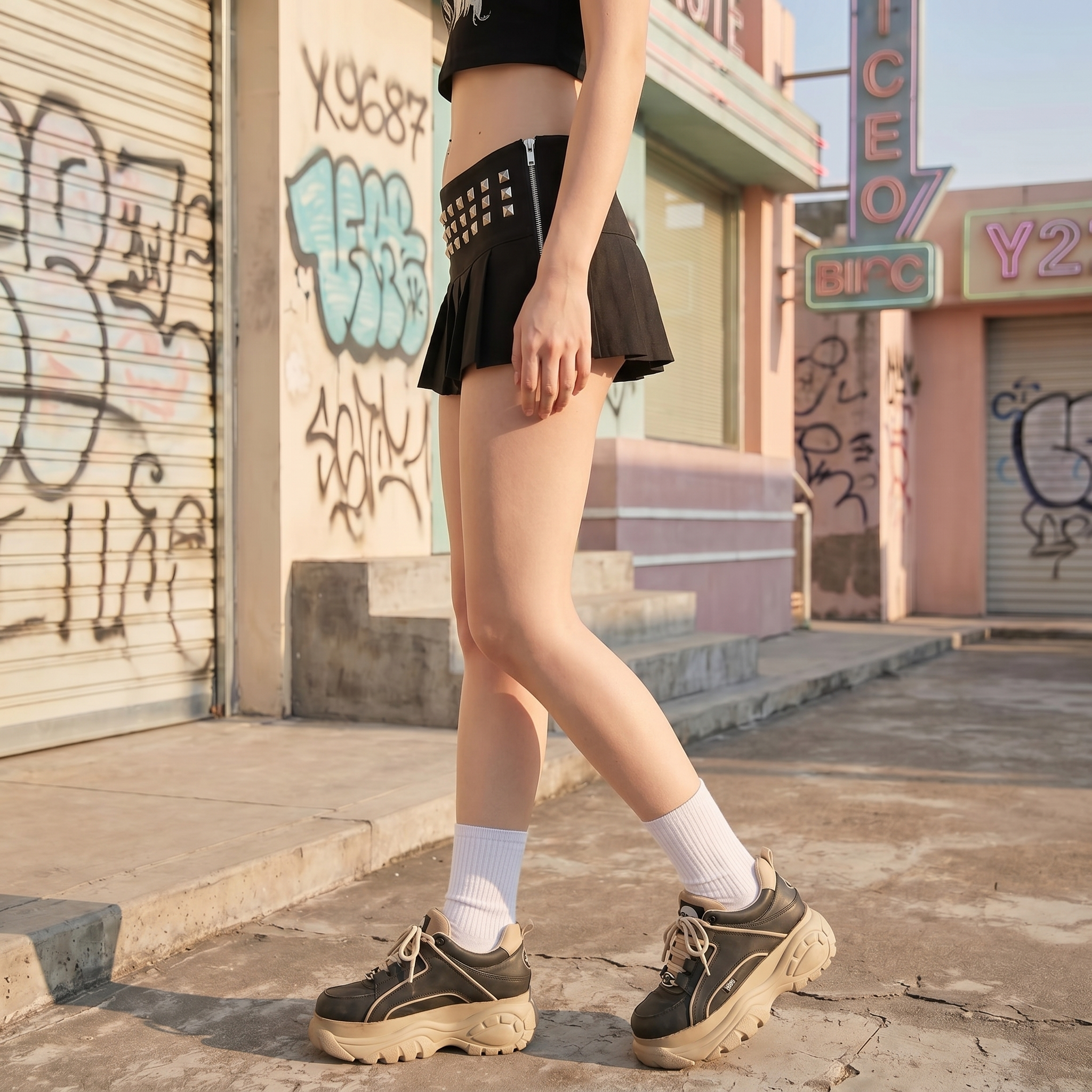 Y2K Studded Mini Skirt