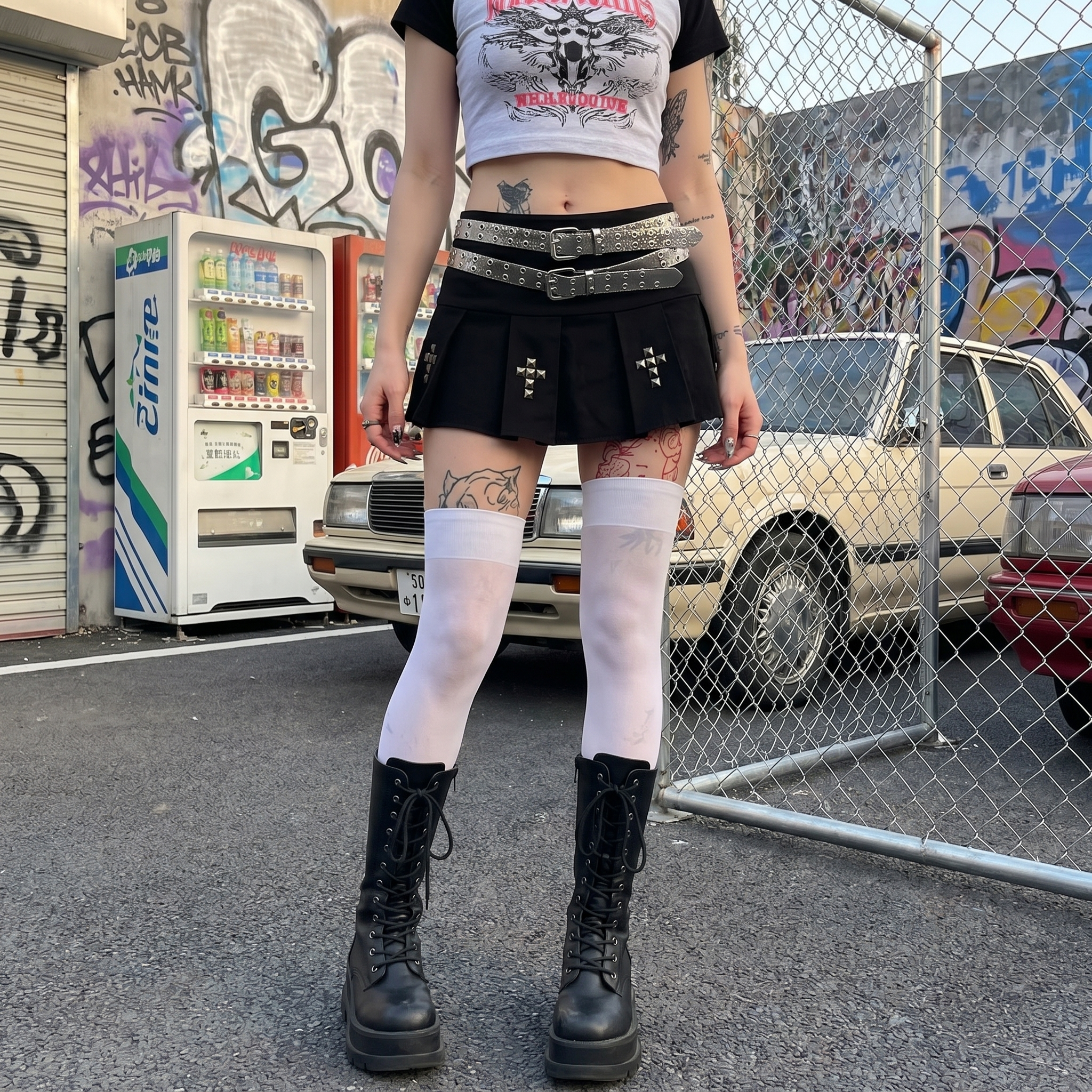 Y2k Gothic Mini Skirt