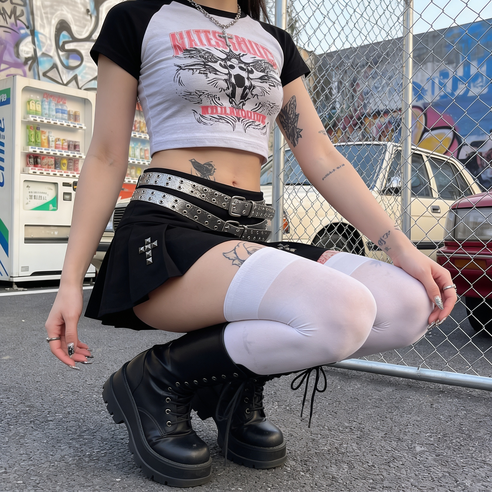 Y2k Gothic Mini Skirt