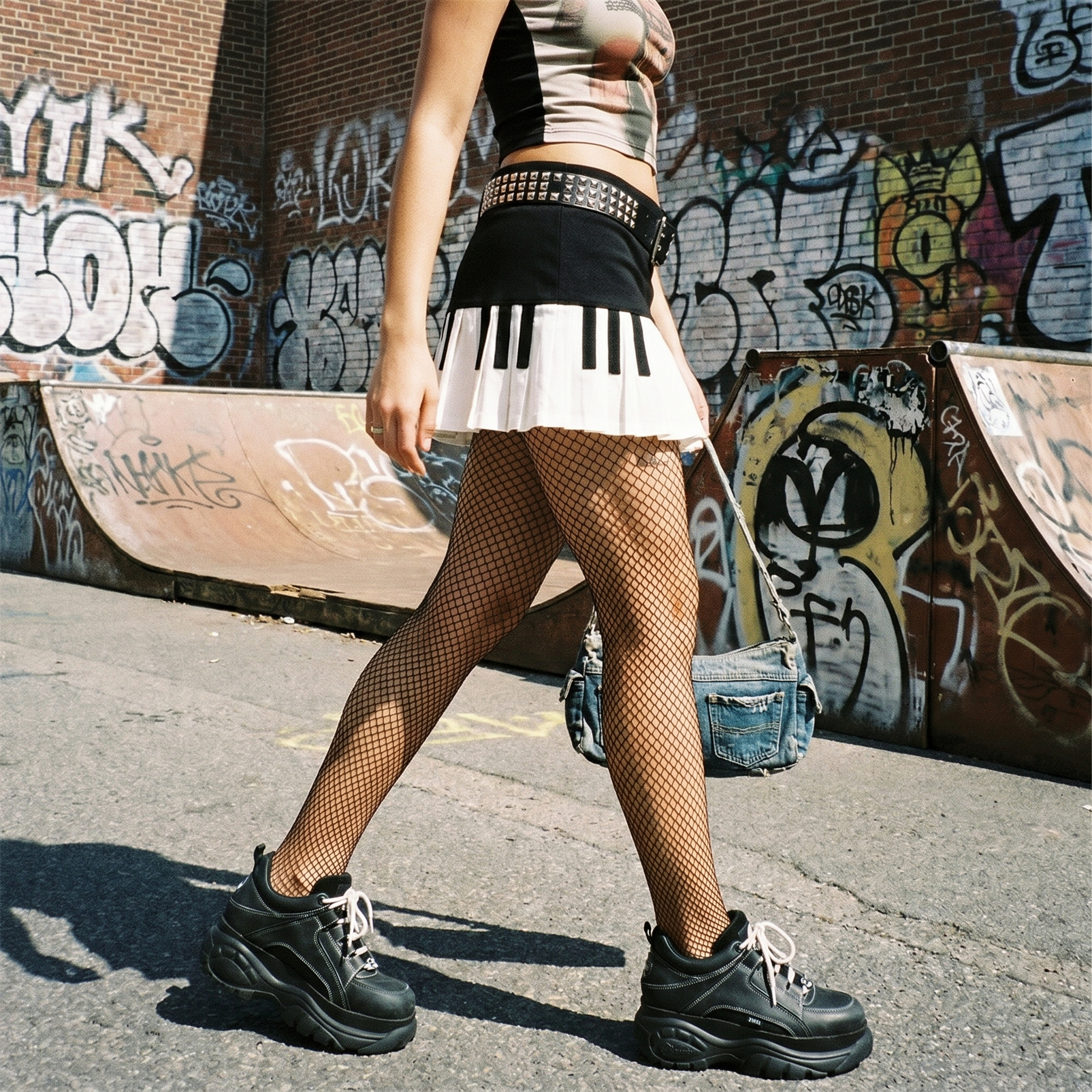 Y2K Piano Mini Skirt