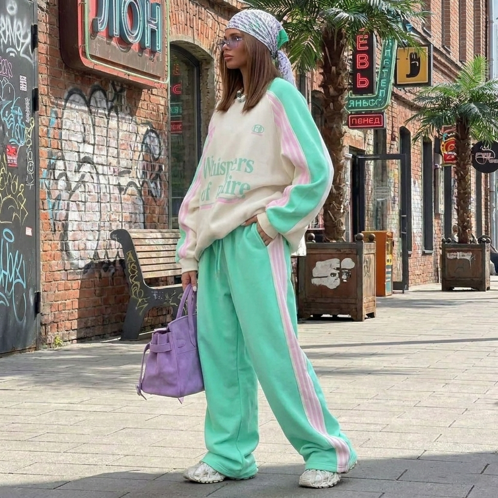 Oversized Y2K Tracksuit Women