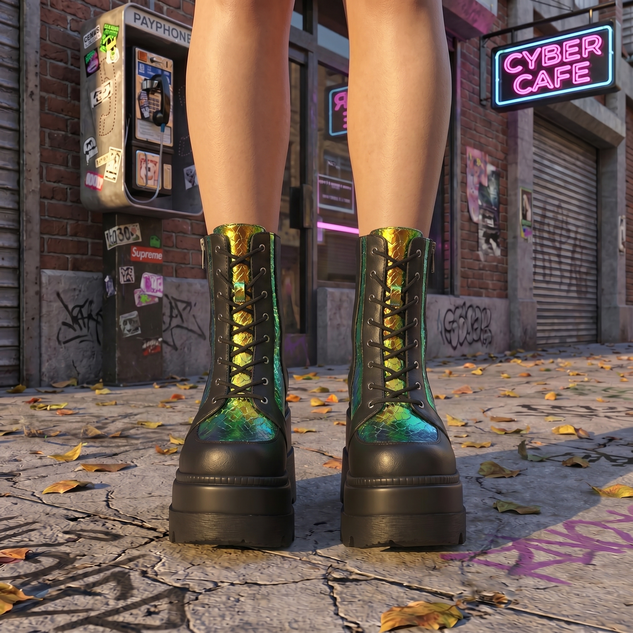 Y2K Designer Plateform Boots