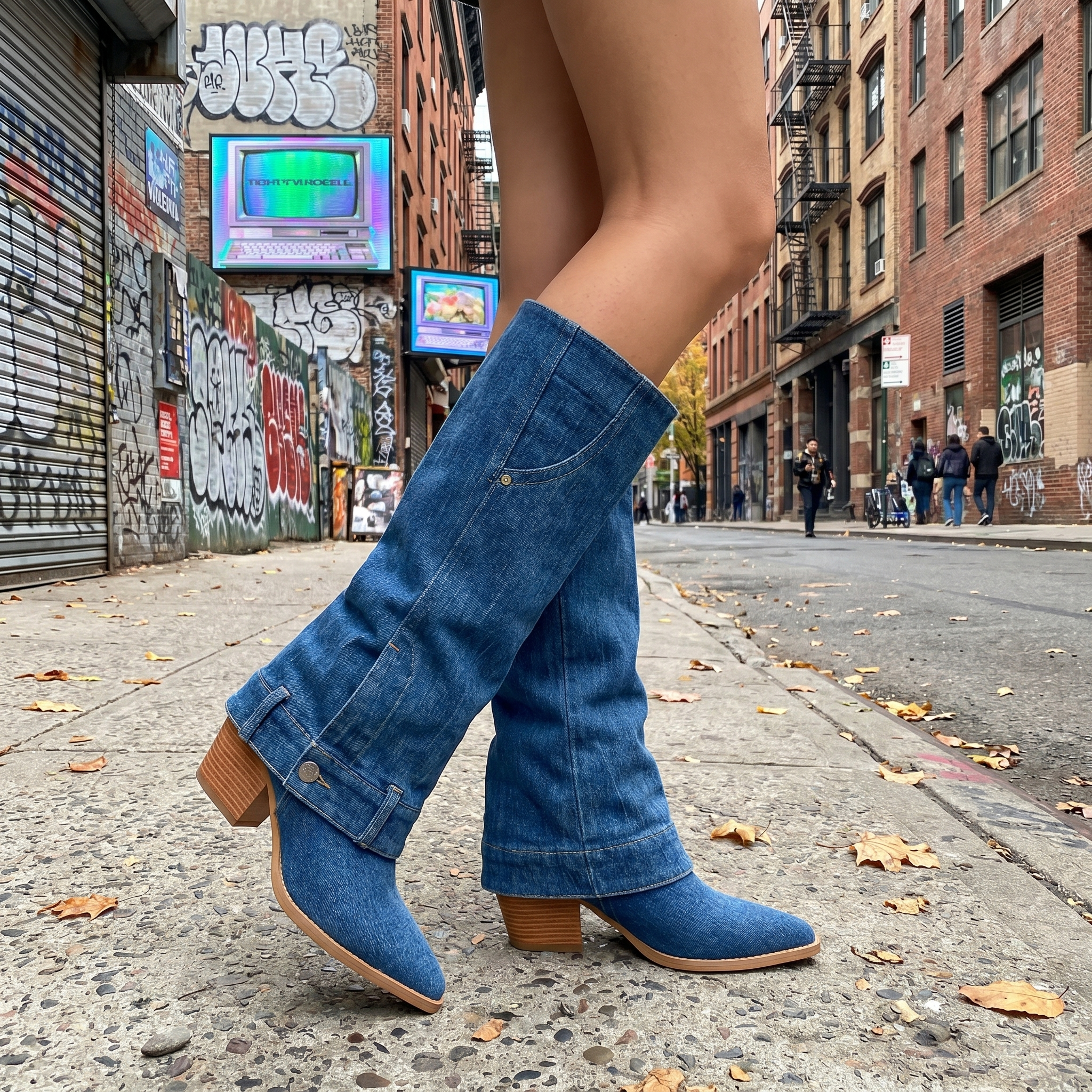 Denim Y2K Boots