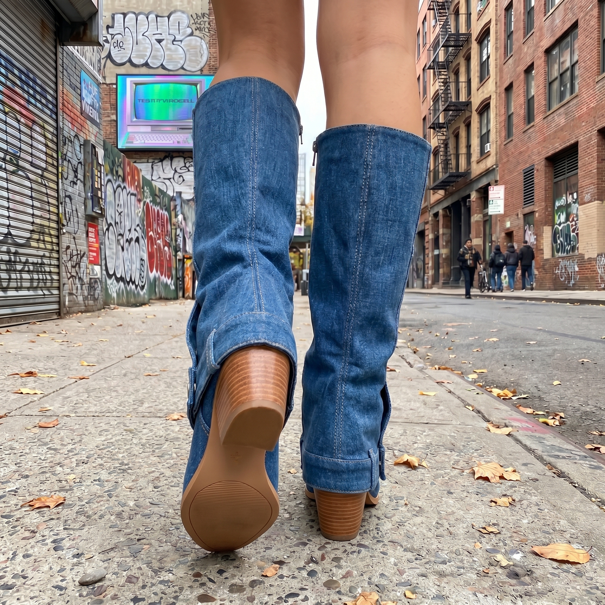 Denim Y2K Boots