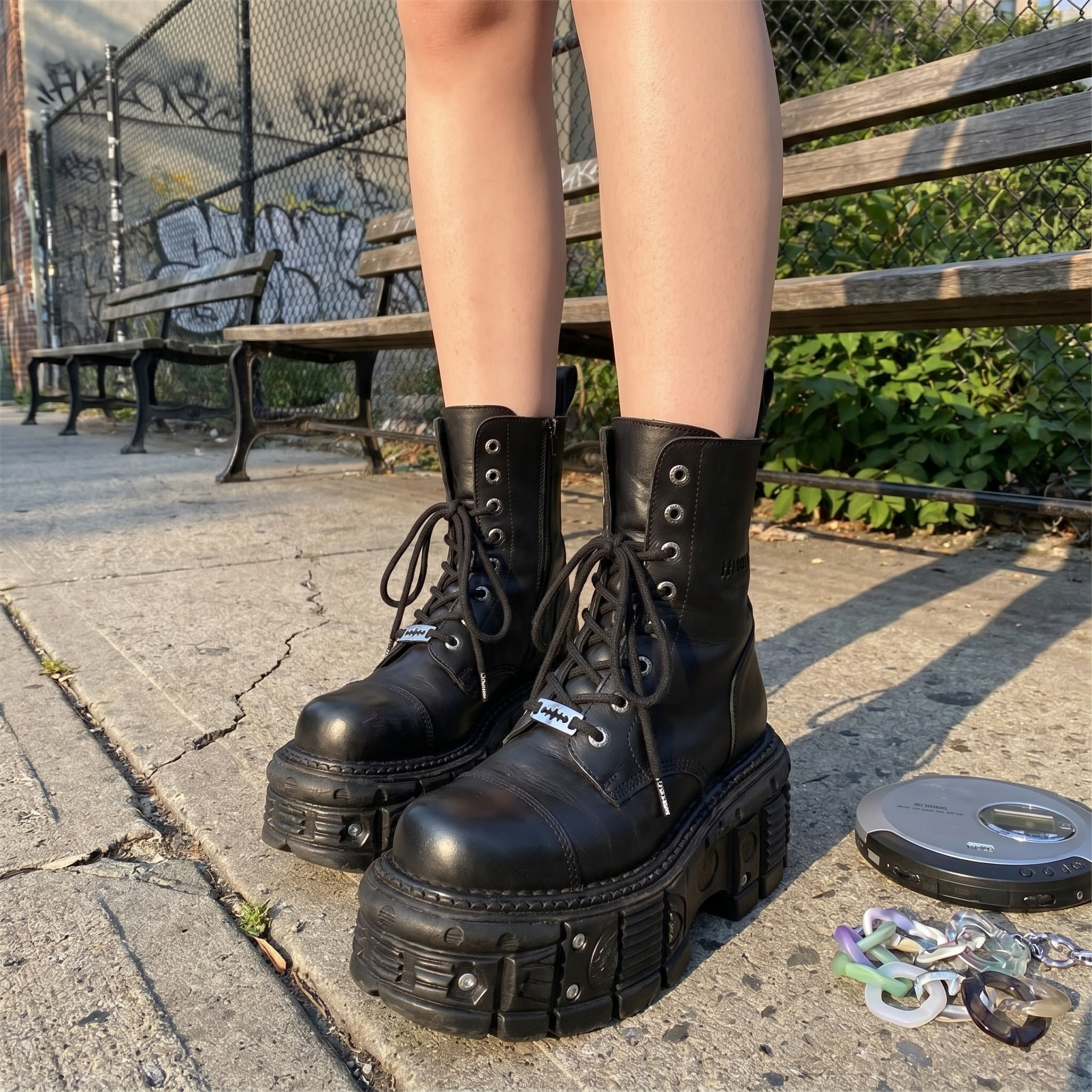 Chunky Y2K Platform Boots