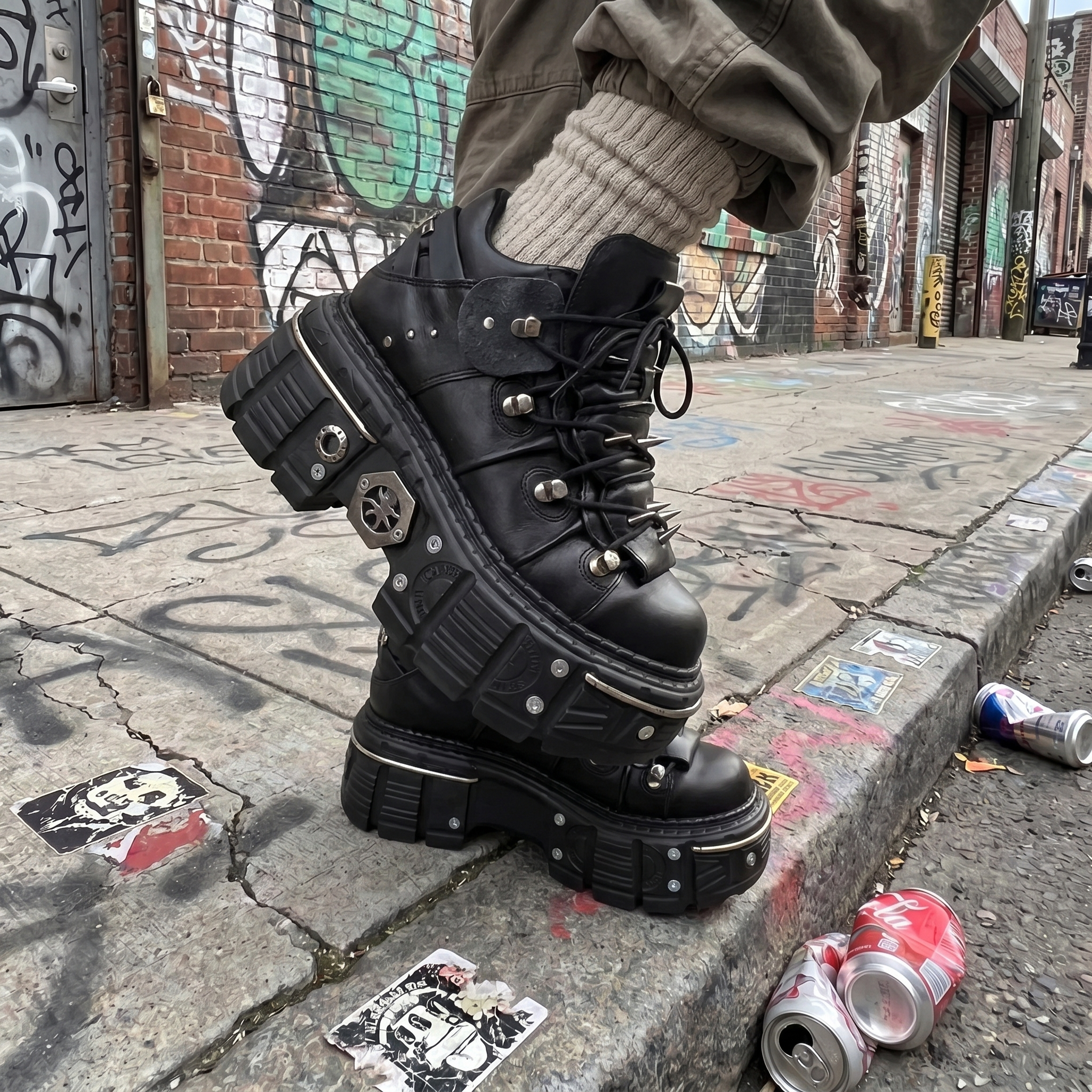 Cyberpunk Spike Platform Sneakers