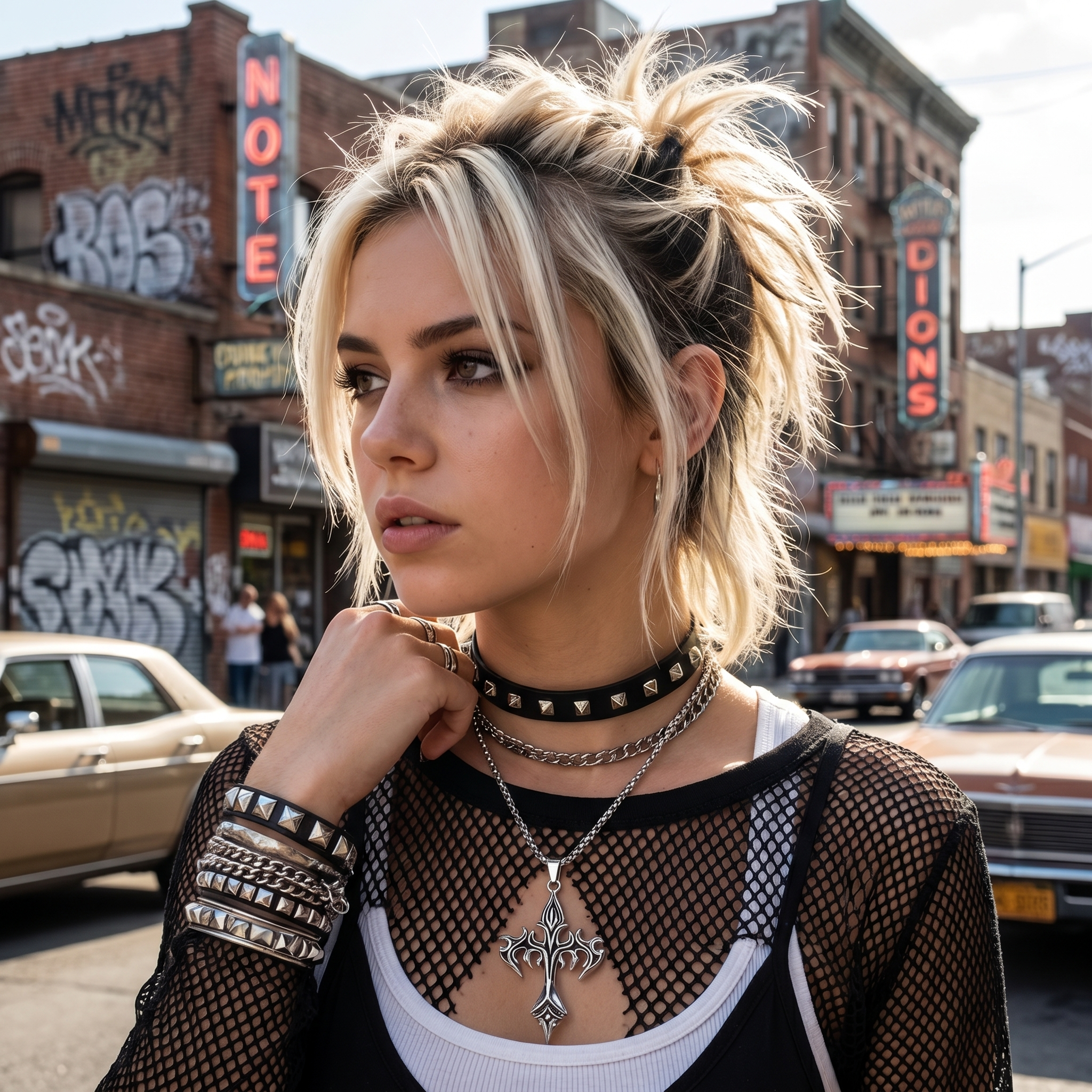 Y2K Cross Pendant Necklace