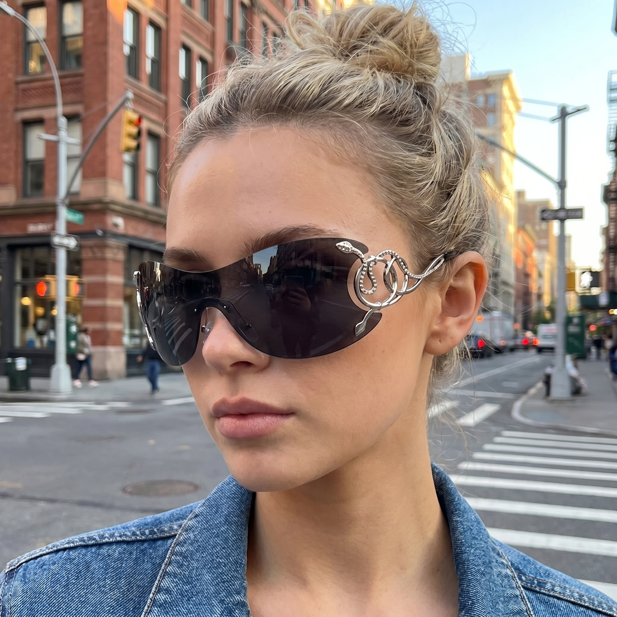 Y2k Rimless Womens Sunglasses