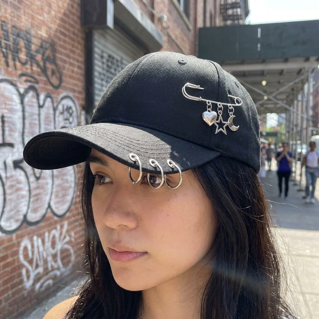 Piercing Ring Y2K Cap