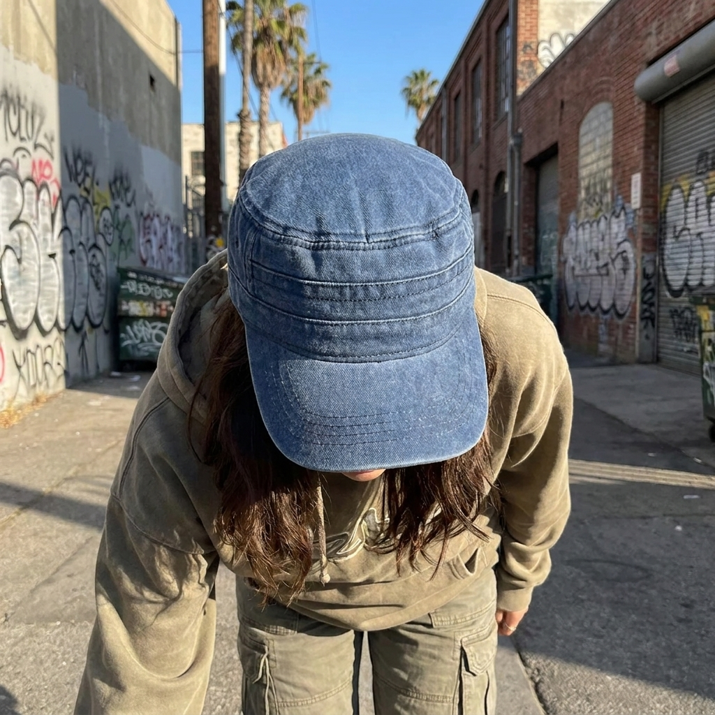 Jean Y2K Flat Cap