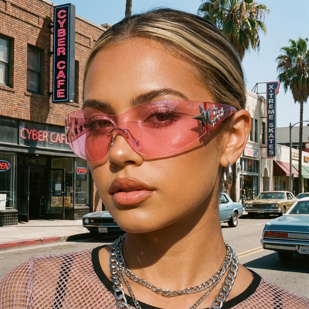 Rimless Y2K Sunglasses