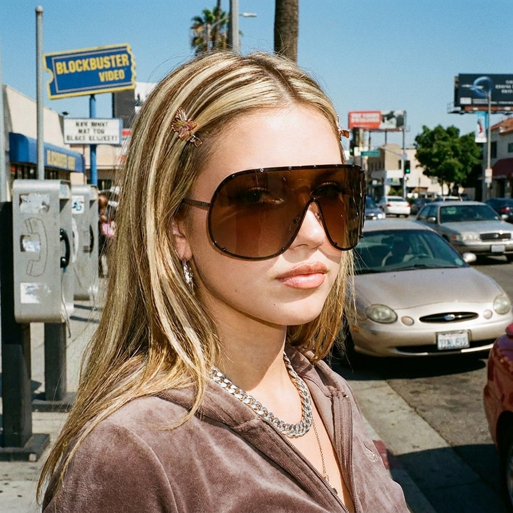 Oversized Rimless Y2K Sunglasses