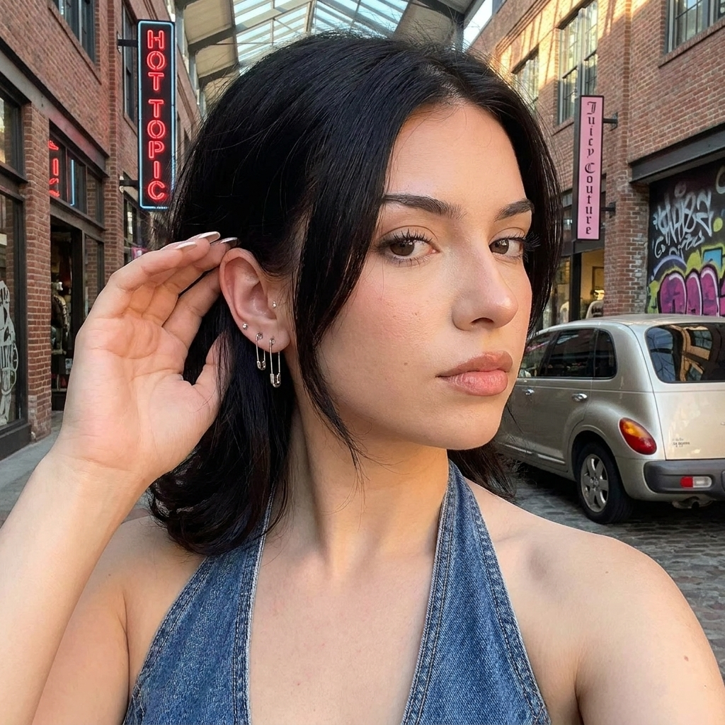 Y2K Safety Pin Earrings