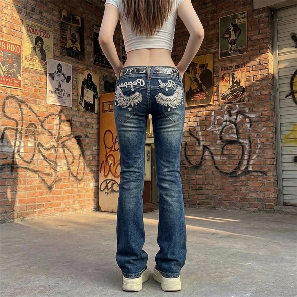 Y2K Low Waist Casual Jeans