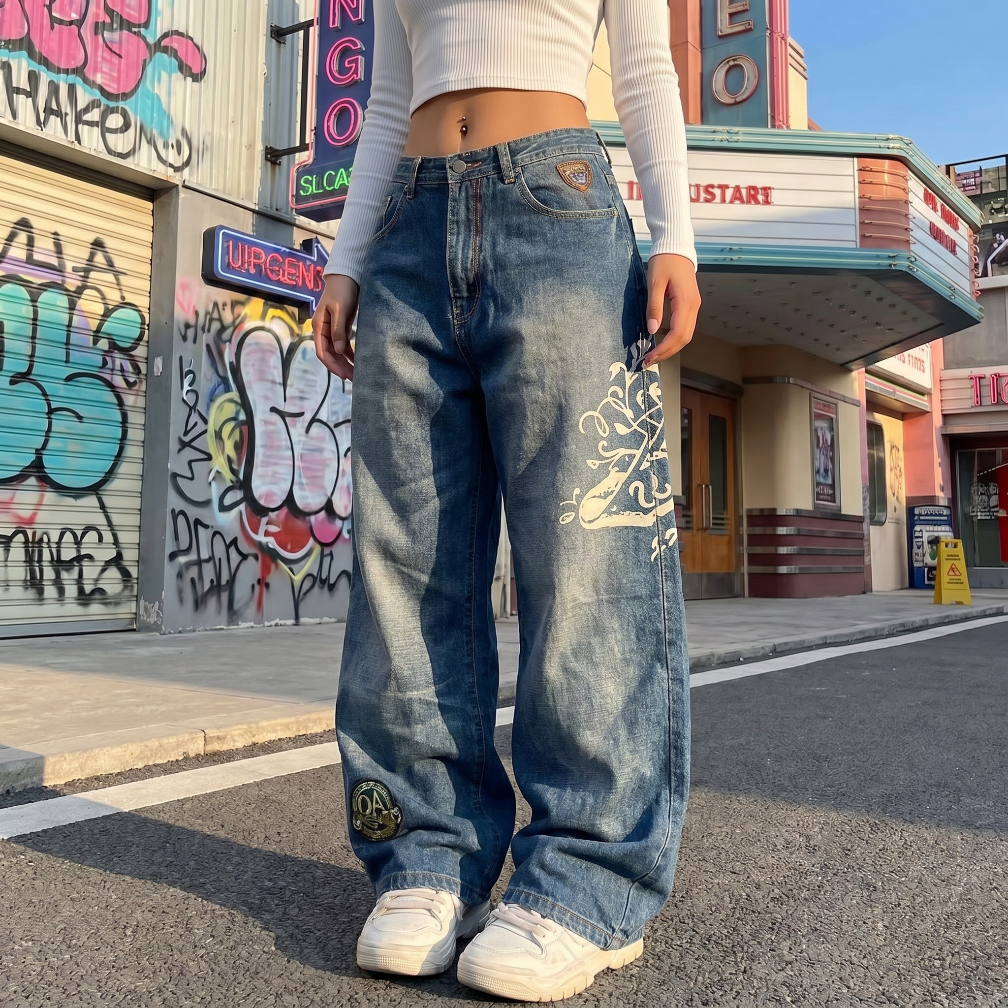 Graphic Y2K Baggy Jeans