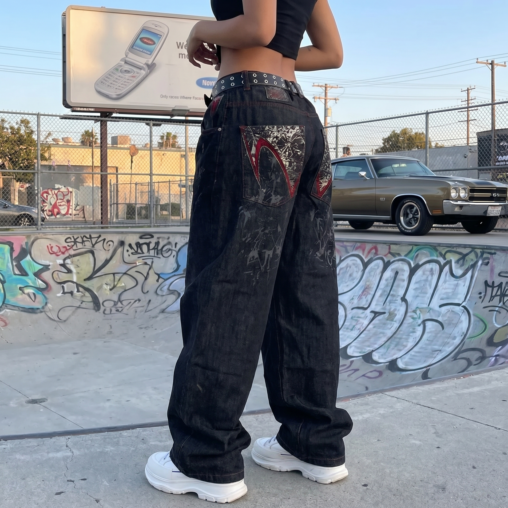 Black Y2K Baggy Jeans