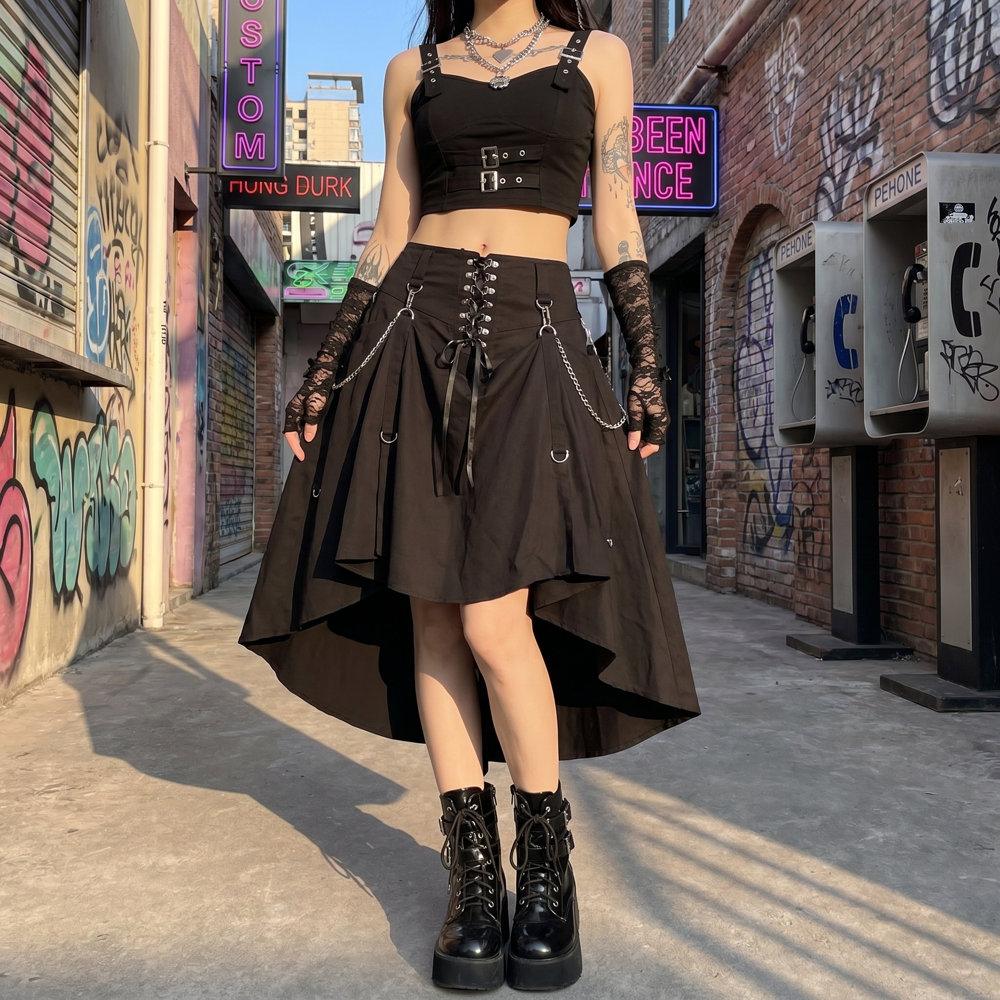 Gothic Y2K Long Skirt