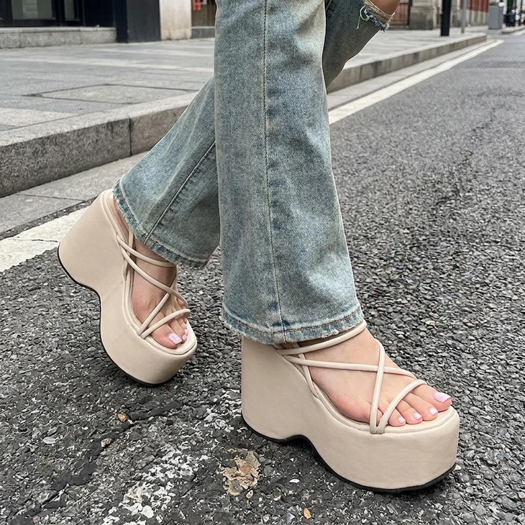 Y2K Platform Heeled Sandals
