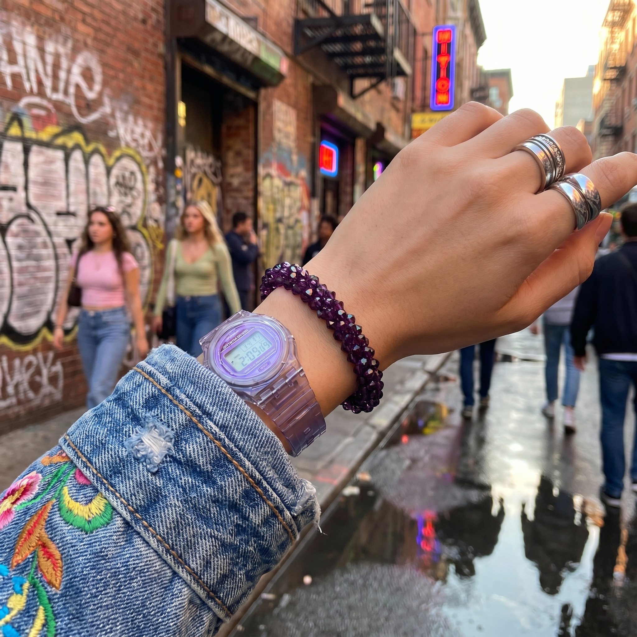 Y2K Crystal Bead Bracelets