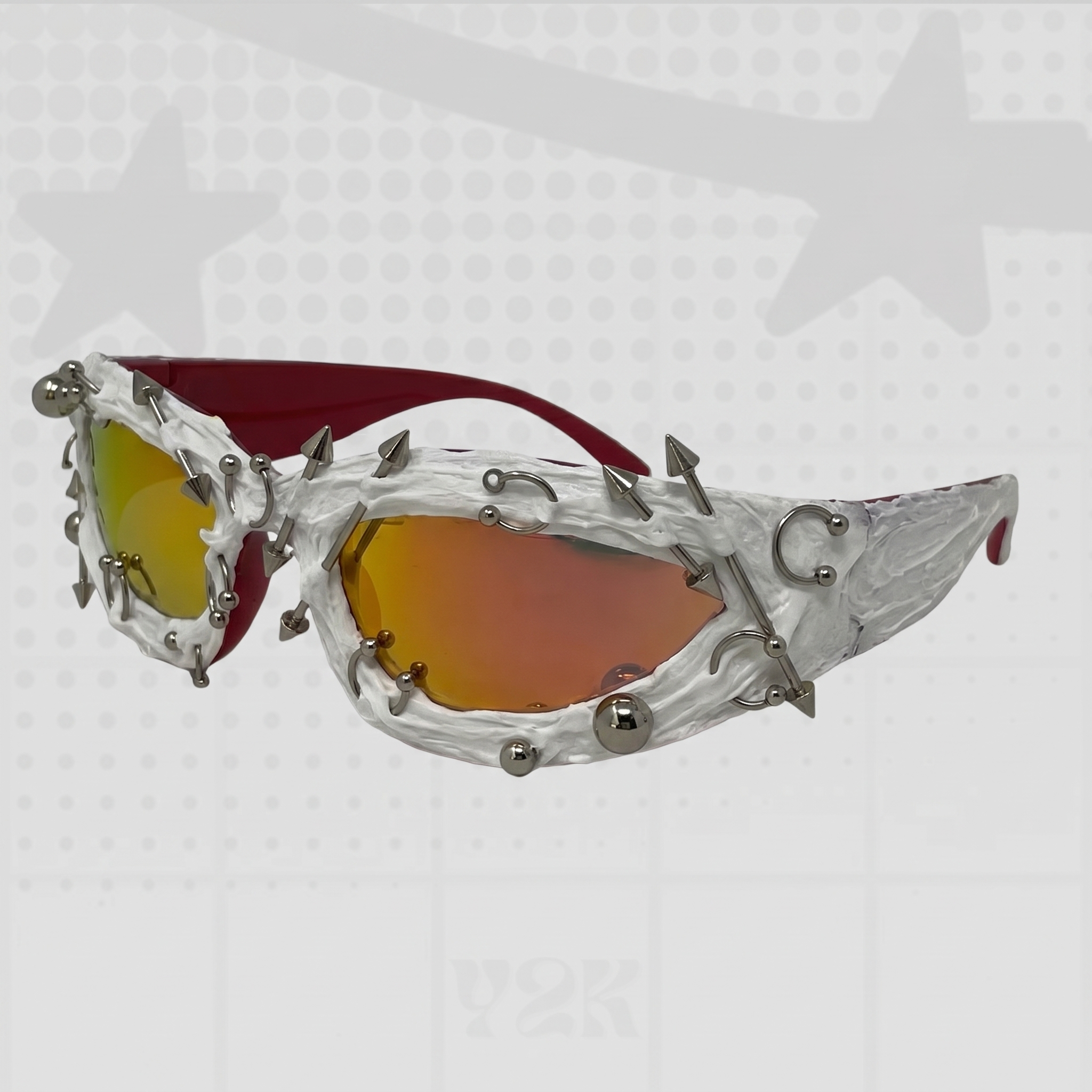 Retro Studded Frame Sunglasses