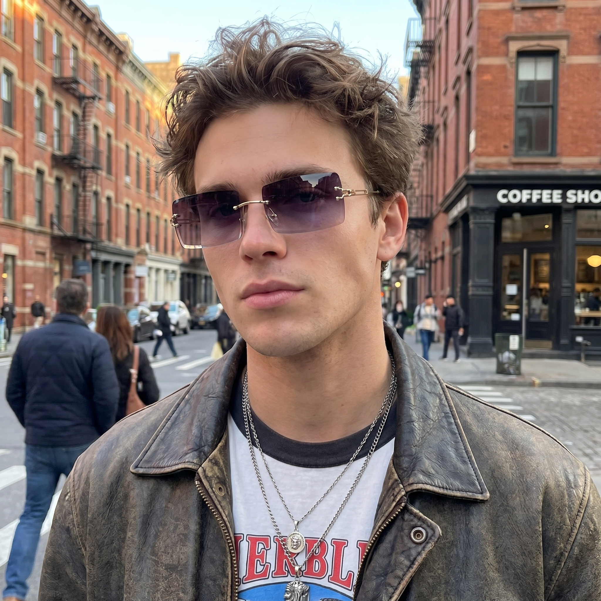 Y2K Rectangle Rimless Sunglasses
