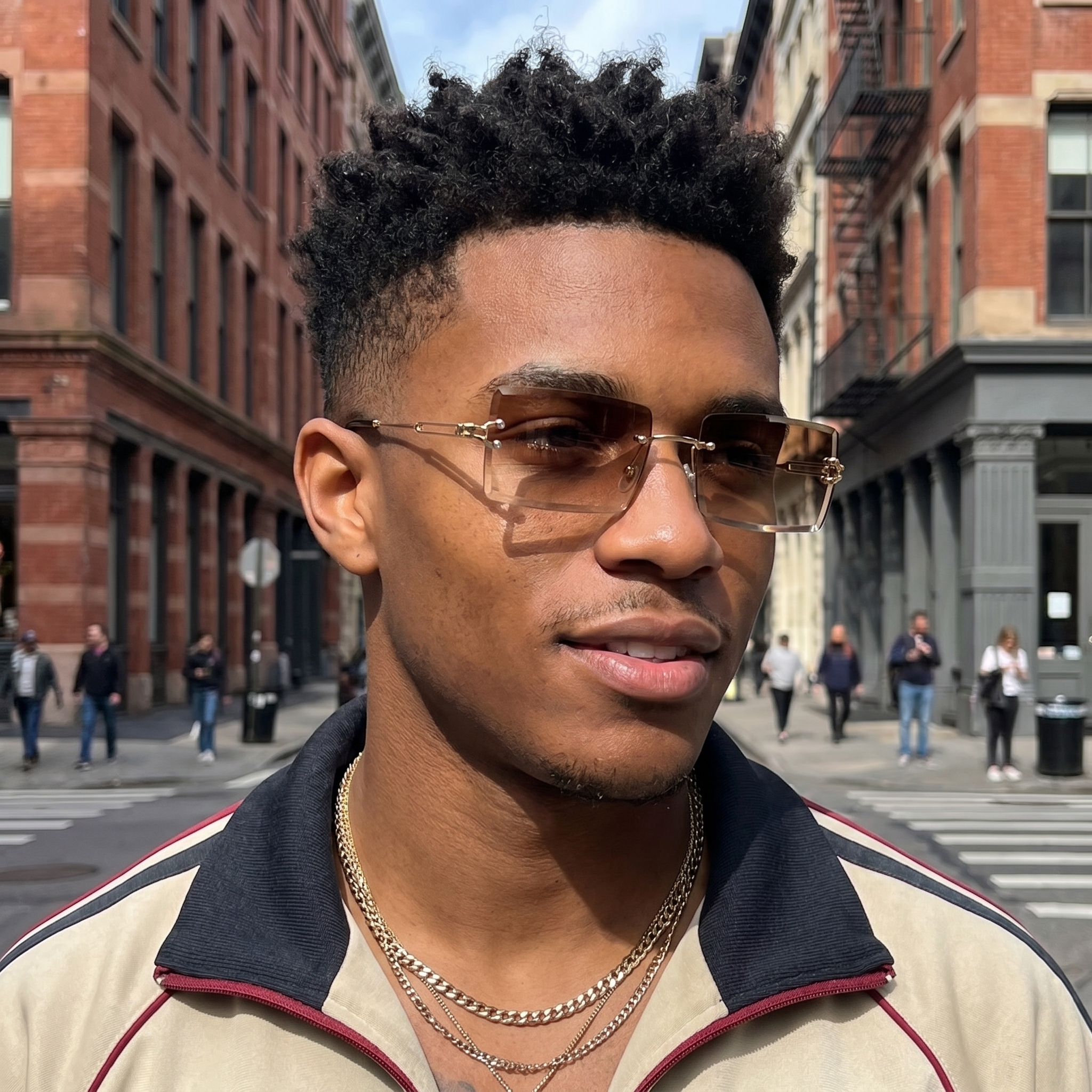 Y2K Rectangle Rimless Sunglasses