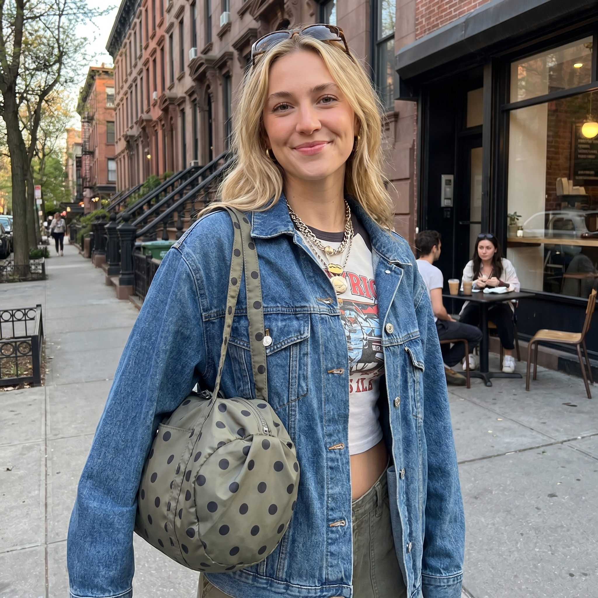 Y2K Polka Dot Shoulder Bag