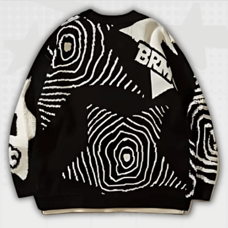 Retro Graffiti Y2K Sweater