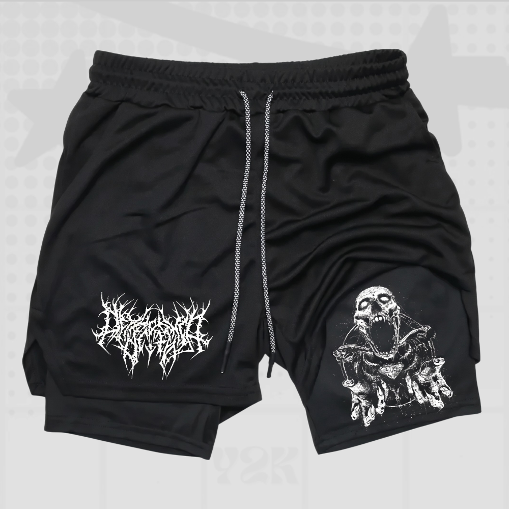 Y2K 2-in-1 workout shorts