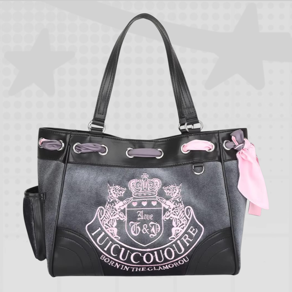 Y2K Velour Tote Bag