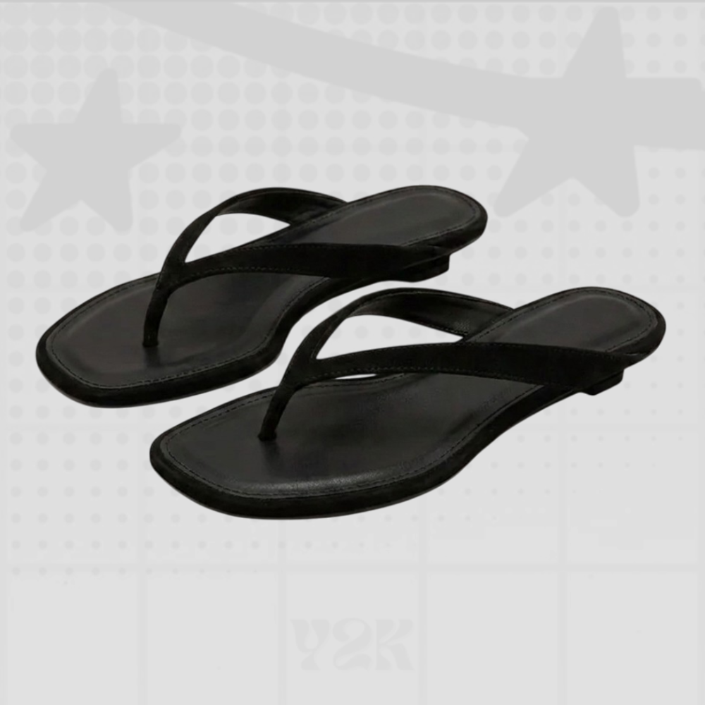 Square Toe Kitten Sandals