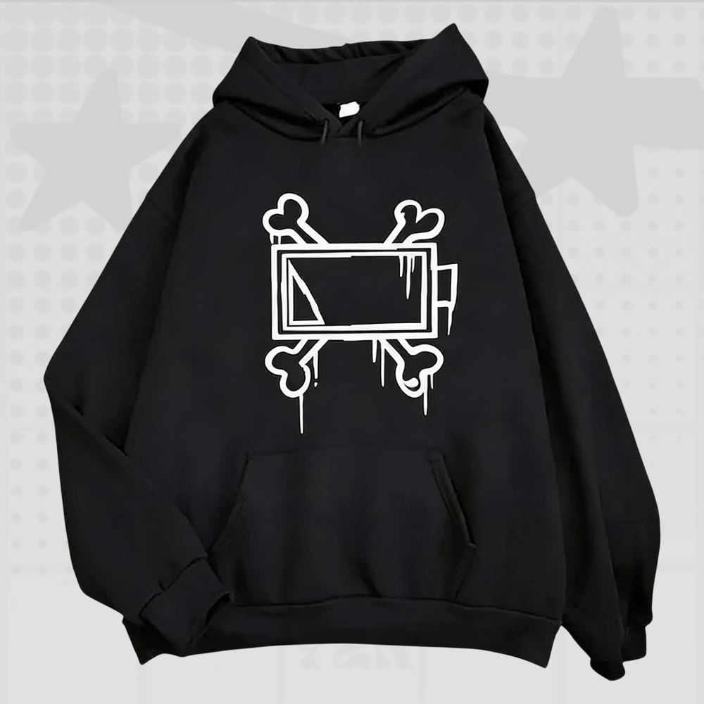 Y2K Skeleton Graphic Hoodie