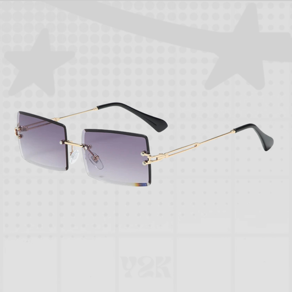 Y2K Rectangle Rimless Sunglasses