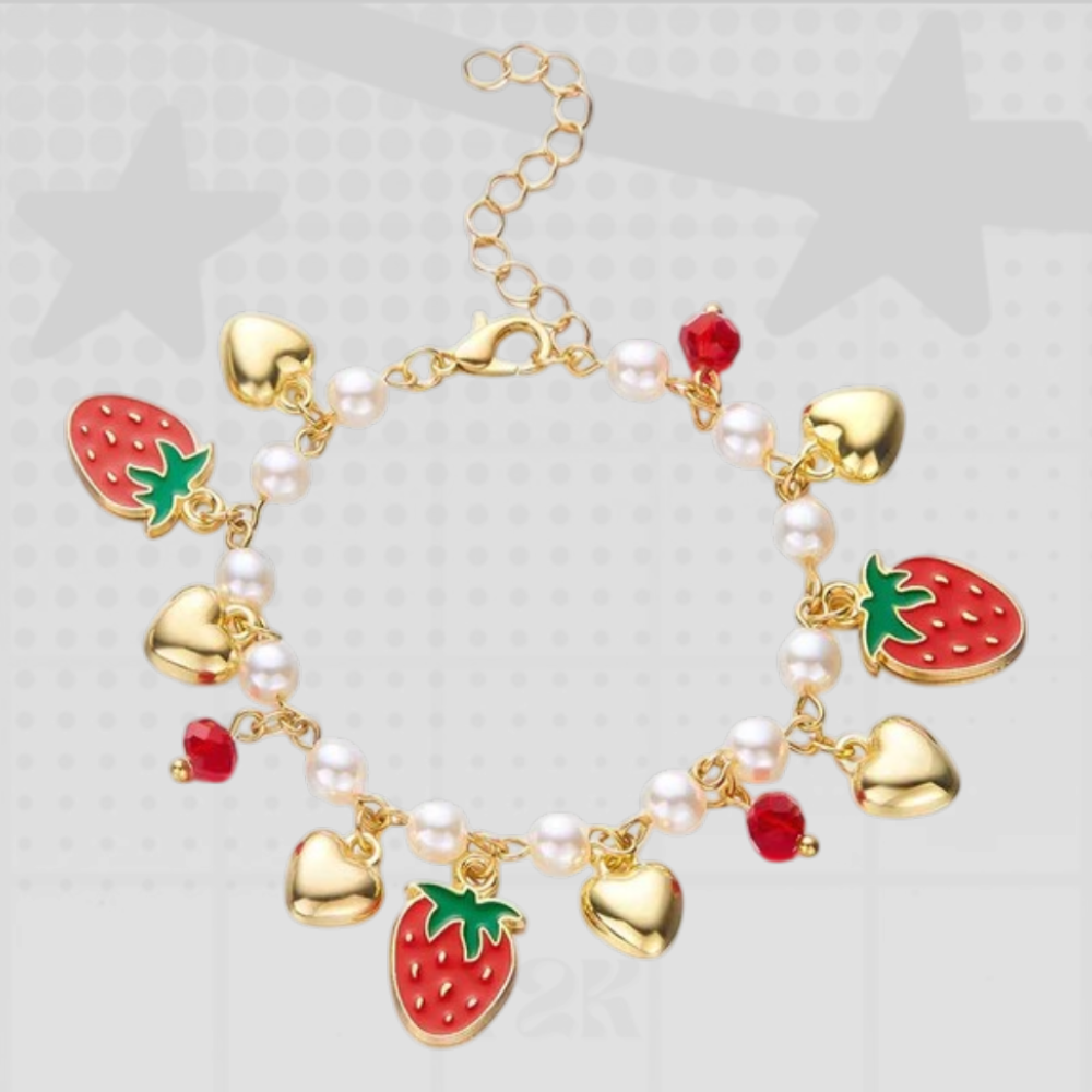 Y2K Pearl Charm Bracelet