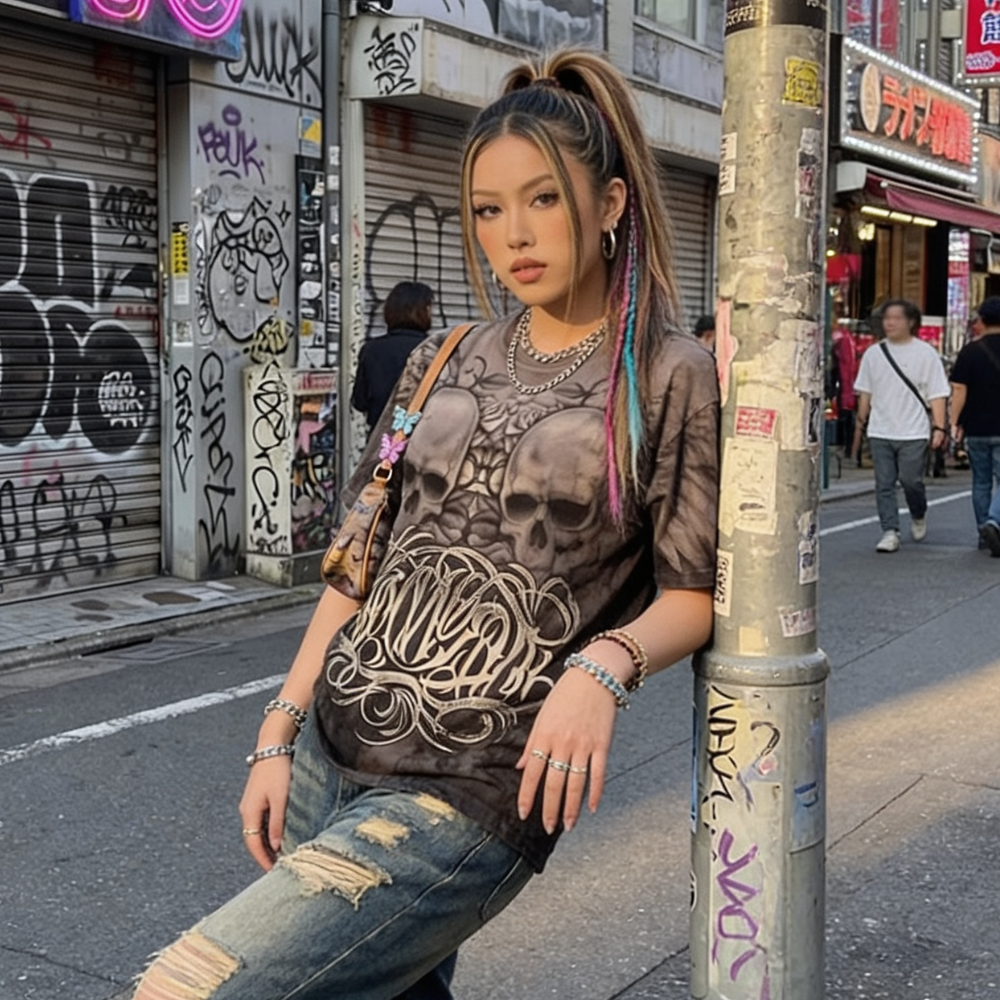Grunge Oversized Y2K Shirts