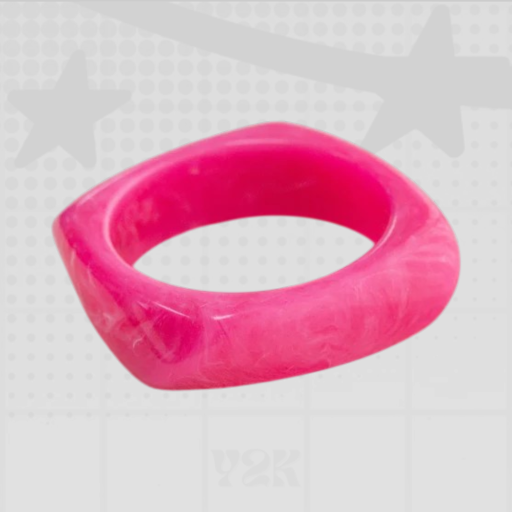 Y2K Chunky Marble Resin Bracelet