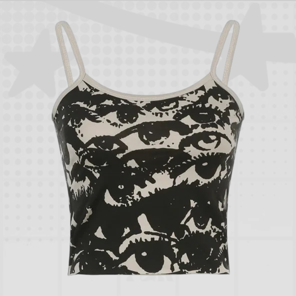 Eyes Print Camisole Top
