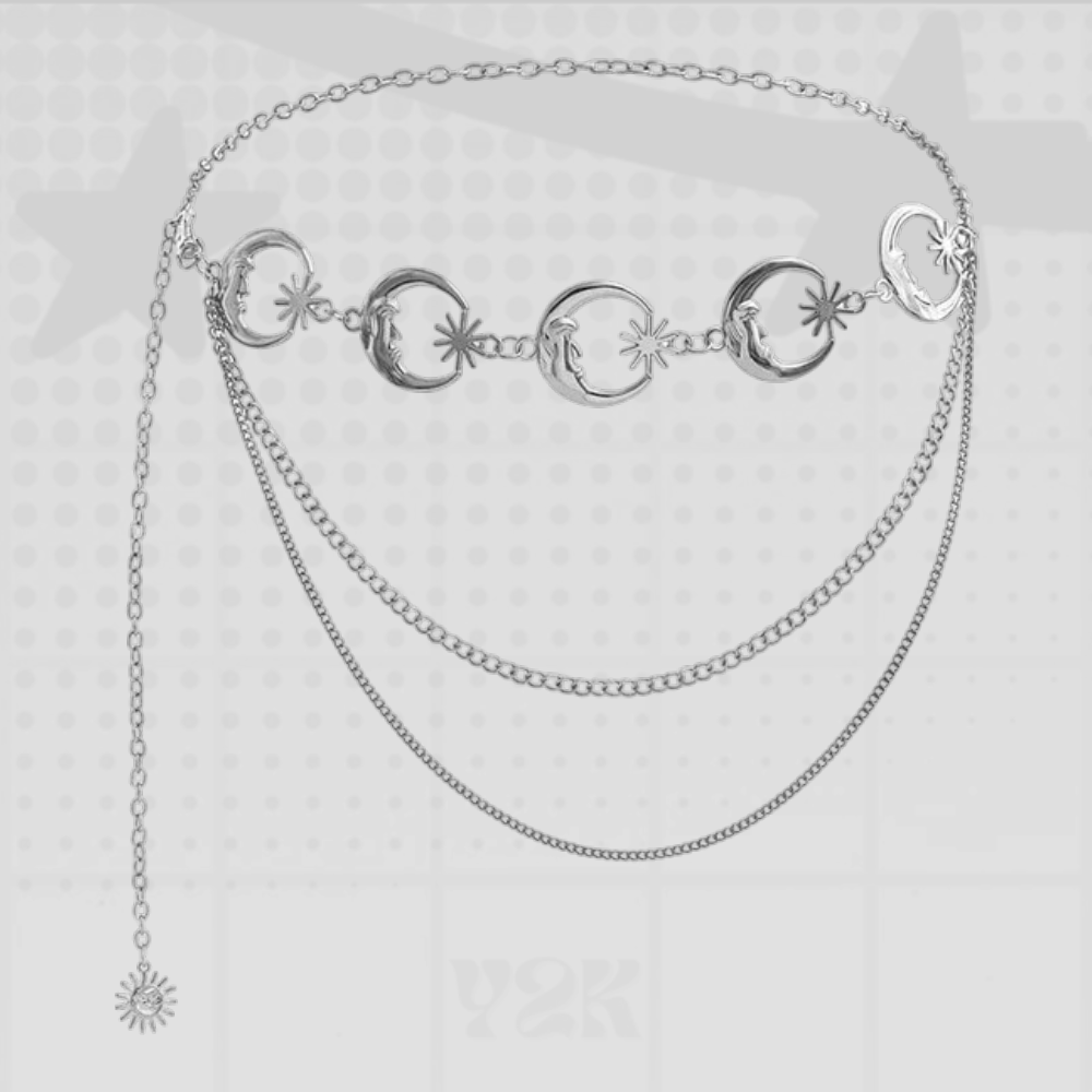 Moon & Star Y2K Waist Chain